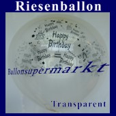 Riesenballon-Geburtstag-Happy-Birthday-Transparent-(Helium) (Riesenballon-Geburtstag-Happy-Birthday-GF-132-AH-Transparent)