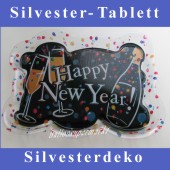 Tischdekoration-Silvester, Tablett Happy New Year (Silvesterdeko 03 438864)