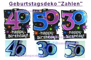 Geburtstag Dekoration "Zahlen" - Geburtstag Dekoration "Zahlen"