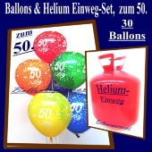 Helium- Einwegbeh&auml;lter mit 30 Luftballons zum 50. Geburtstag (FHGE BT-50.-geburtstag-luftballons-helium-einweg-50-2-2-01)