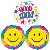 Ballongr&uuml;&szlig;e "Good Luck mit Smiley" (FHGE KK GrK 05)