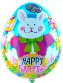 Osterei-Luftballon, Happy Easter, frohe Ostern, ohne Helium (FUNG Ost 2)