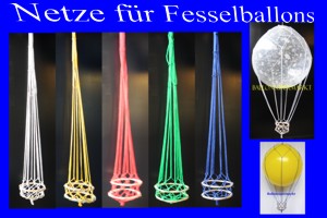 Fesselballon-Netz mit Korb - Fesselballon-Netz mit Korb