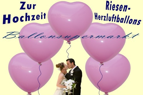 Riesen-Herzluftballons zur Hochzeit