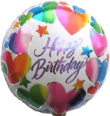 Happy Birthday Hearts Luftballon mit Helium-Ballongas (FHGE505)