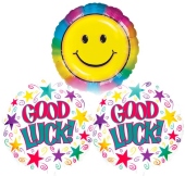 Ballongr&uuml;&szlig;e "2x Good Luck mit Smiley" (FHGE KK GrK 06)