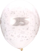 Luftballons, Latexballons 50 St&uuml;ck  "25" (LRMZ 61052 0)