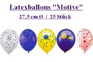 Latexballons: Motive, 27,5 cm &Oslash; - Latexballons: Motive, 27,5 cm &Oslash;