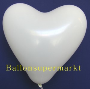 Luftballons Herzen Weiß
