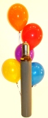 Mini-Set 3A, 15 bunte Luftballons Kristall (Farbauswahl) 1 Liter Helium (BGS05MN03A)