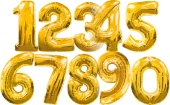 Folienballondeko "Kombination 4er" (heliumgef&uuml;llt) (FHGE FBZahl Kombi 4)