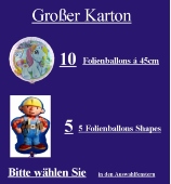 10 Folienballons 45cm & 5 Folienballons Shapes (FHGE GK Ausw45/shapes)