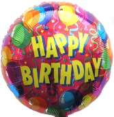 Happy Birthday 2, Luftballon aus Folie (ohne Helium) (FUNG504)