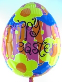 Osterei-Fr&uuml;hlings-Luftballon, Happy Easter, frohe Ostern, ohne Helium (FUNG Ost 4)