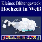 Kleines Blütengesteck-Hochzeitsdeko in Weiß (Kleines-Bluetengesteck--weiss-17235)