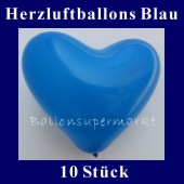 Herzluftballons Blau