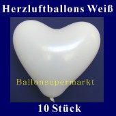 Herzluftballons Weiß