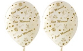 Luftballons "Just Married" Nobel 30 St&uuml;ck (LRMM E 52 370)