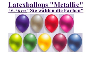Luftballons Latex Metallic "Single Farben" - Luftballons Latex Metallic "Single Farben"