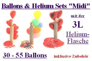 Midi-Sets, Luftballons und Helium vom Ballonsupermarkt-Onlineshop