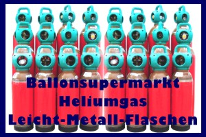 Ballongas in Leichtmetallflaschen