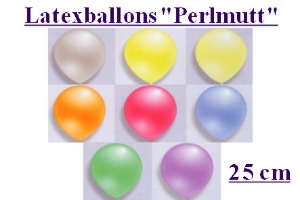 Latexballons 25cm Perlmutt - Latexballons 25cm Perlmutt