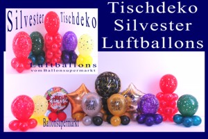 Tischdekoration Luftballons Silvester - Tischdekoration Luftballons Silvester