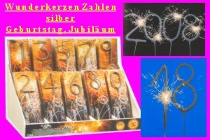 Zahlenwunderkerzen Silvester