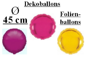 Folienballons Rund 45 cm - Folienballons Rund 45 cm