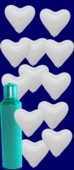 Maxi-Set 1W, 100 wei&szlig;e Herzluftballons mit Helium (BGS1MX1W)