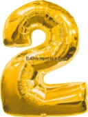 Folienballondeko "2" (heliumgef&uuml;llt) (FHGE 0898001-02)