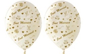 Luftballons "Just Married" 
Nobel 100 Stück (LRMM 100 E 52 370)