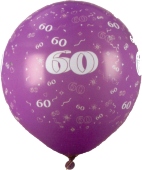 Luftballons, Latexballons 50 St&uuml;ck  "60" (LRMZ 61062 9)
