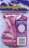 Luftballons, Latexballons Happy 1 Birthday / Pink (Luftballons-1.-Geburtstag-Pink-LRAms D 991706)