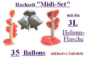 Ballons Hochzeit, Hochzeit Ballons, Luftballons Hochzeit, Ballons und Helium Hochzeit, Herzballons zur Hochzeit steigen lassen, "Hochzeit" Midi-Sets / 30er - "Hochzeit" Midi-Sets / 30er