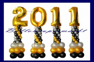 Dekorationen aus Luftballons zu Silvester - Dekorationen aus Luftballons zu Silvester
