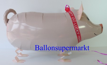 Schweinchen Luftballon, Airwalker Tierballon Schweinchen Luftballon