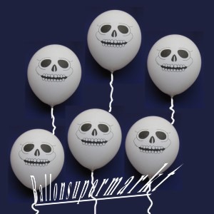 Halloween feiern mit Totenk�pfen, Luftballons Halloween