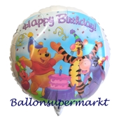 Pooh Birthday Luftballon mit Helium-Ballongas (FHGE 665542)