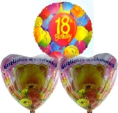 Geburtstag "Balloons 18"  mit B&auml;rchen (FHGE KK GB 05)