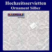 Hochzeitsservietten-Ornament-Silber (Hochzeitsservietten-Ornament-Silber-20758)