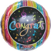 Singender Folienballon, Congrats, Gratulation, inkl. Helium (Singender Ballon, Helium, SFB 1305101)