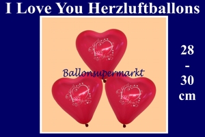 Herzballon I Love You 28cm - Herzballon I Love You 28cm