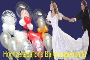 Hochzeitsballons, Ballons und Luftballons zu Hochzeiten im Ballonsupermarkt-Onlineshop
