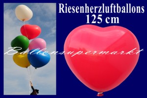 Riesen-Herzluftballons 350 cm - Riesen-Herzluftballons 350 cm
