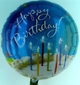 Happy Birthday Candles Luftballon mit Helium-Ballongas (FHGE GSP 36)