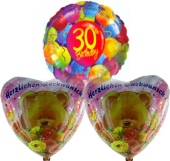 Geburtstag "Balloons 30"  mit B&auml;rchen (FHGE KK GB 06)
