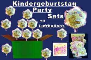Kindergeburtstag Party-Sets mit Luftballons - Kindergeburtstag Party-Sets mit Luftballons