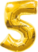Folienballondeko "5" (heliumgef&uuml;llt) (FHGE 0898301-02)