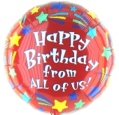 Happy Birthday From All of us Luftballon mit Helium-Ballongas (FHGE GSP 31)